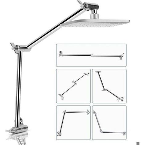 Bras Douche, Acier Inoxydable D'extension de Douche Accessoires pour Bras de Douche Tube D'extension Bras de Tête de Douche (1/4)