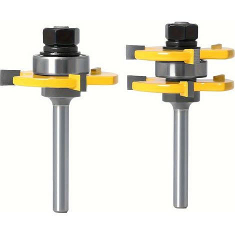 Dreischneidiger T-Stoßfräser, 6,35 mm und 1/4 Zoll Schaft, Plattenfräser, Bodenfräser, Holzfräser, Hartmetallfräser.