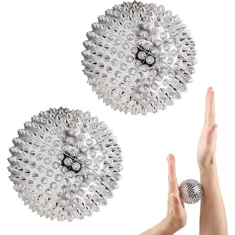 Balle de massage argentée pour relaxation et soins du corps (1/5)