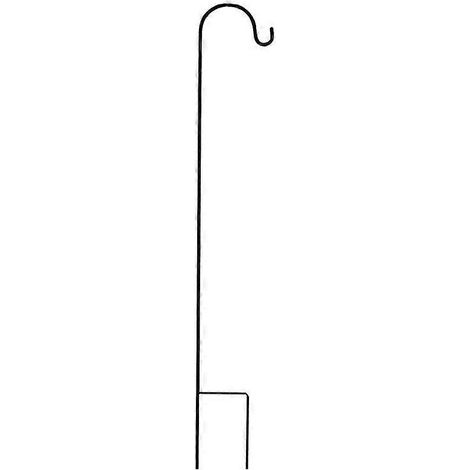 Schäferhaken, rostbeständiger Gartenstecker, Metall-Pflanzenständer für den Außenbereich, Vogelfutterstange 80,5 x 1,5 cm (1/5)