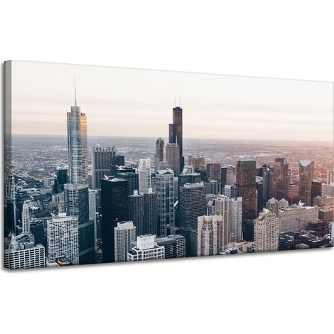 Leinwanddruck Chicago Architektur 120x60 cm USA Polen Städte