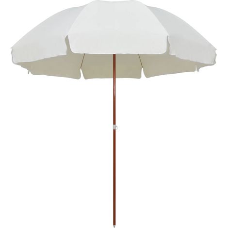 Sonnenschirm mit Stahl-Mast 300 cm Sandweiß