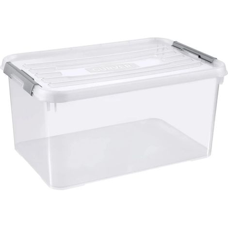 [NEUWERTIG] B-Ware Kunststoffbox Aufbewahrungsbox Curver Box Transparent 50 Liter Deckel Kiste