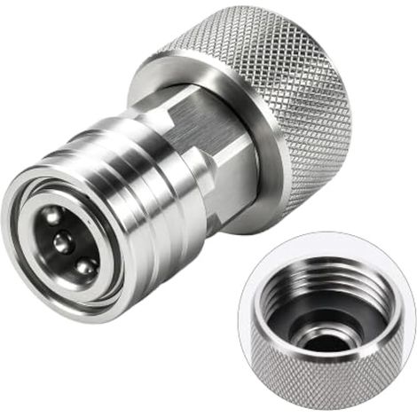 Pièce compatible pour Adaptateur de tuyau d'arrosage pour nettoyeur haute pression, 1,9 cm GHT à 6,35 mm, raccord rapide de tuyau au connecteur de nettoyeur haute pression avec construction en acier i (1/5)