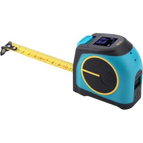 DT10 2 en 1 Mètre ruban rechargeable USB 5 m Télémètre laser numérique LCD (40 m)