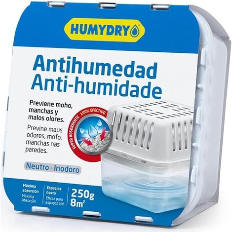 Compact dehumidifier 250 g - Spaces up to 8 m² - Absorbs moisture from bathrooms, toilets, pantries and attics. (1/5)