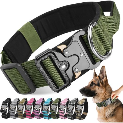 Collier pour Chien Tactique, Militaire Collier Réglable avec Poignée de Commande, Résistant et Confortable Collier - MMCD-ZGL-04932 (1/5)
