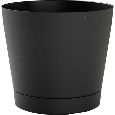 Vaso da Interno e Esterno Ø29x26cm in Polipropilene Orione 29 Ash Antracite (1/5)