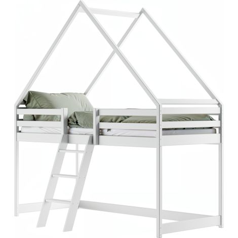 Lit enfant mi-hauteur MYA 90X200 Blanc - blanc (1/3)
