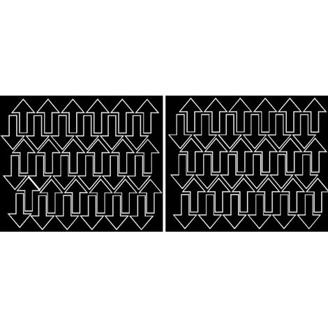 Pfeilaufkleber 5x3cm 72 Stück glänzend schwarze Aufkleber