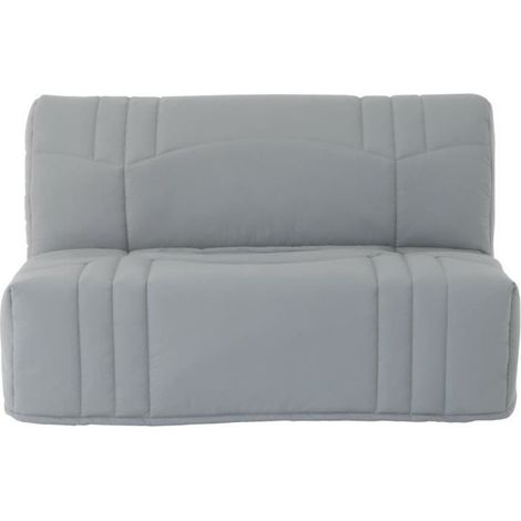 Banquette BZ DREAM - Tissu 100% Coton gris clair - Couchage 140x190 cm (1/4)