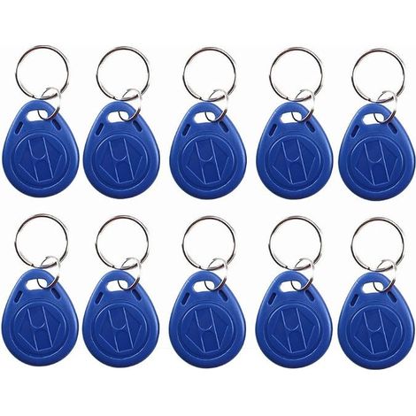 125KHz T5577 / EM4305 Writable RFID Key Ring NFC Tags Token Proximity ID Access Control Key Fob Card for Security Entry System Blue (1/5)