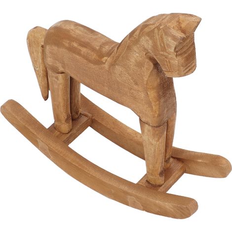 Cheval à Bascule en Bois de Pin Artisanal, Décoration Équestre pour Intérieur, Chambre ou Bureau (1/5)