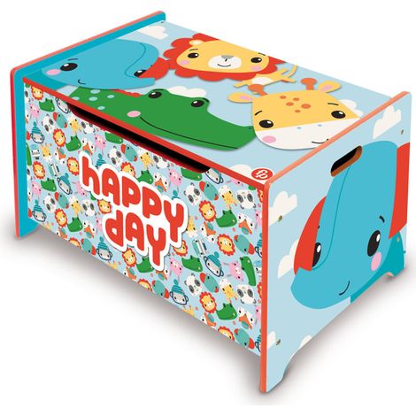 Coffre à Jouets en Bois Animaux - Happy Day (1/3)
