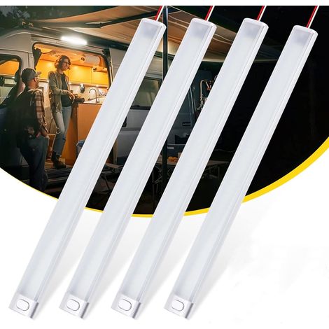 Kit 4 Pièces LED Voiture Intérieure   Barre de Lumière 168 LED, 12V 80V, Éclairage Multicolore pour Véhicules
