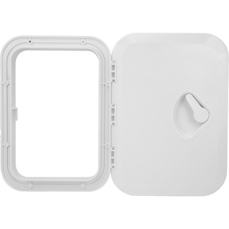 Trappe de pont de bateau marin, rectangulaire noir ABS 10-5/8x14-3/4 pouces, couvercles pour Yacht RV blanc