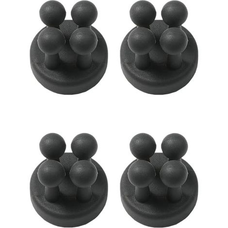 Lot de 4 Crochets Adhésifs Mural - Pour Rasoir et Brosse à Dents - Organisation Salle de Bain sans Perçage (1/4)
