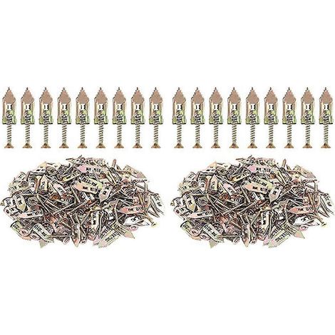 100 chevilles autoperceuses pour plaques de plâtre avec vis, kit de chevilles pour cloisons creuses avec vis, compatible avec les panneaux isolants muraux et les étagères - JXLGV (1/5)