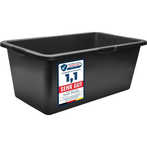 Garronda Mörtelwanne 60 L Rechteckig Mörtelkübel Kunststoffwanne – stabile Maurerkübel aus recyceltem PE Mörtelkasten für Beton, Garten oder Werkstatt GD-0169