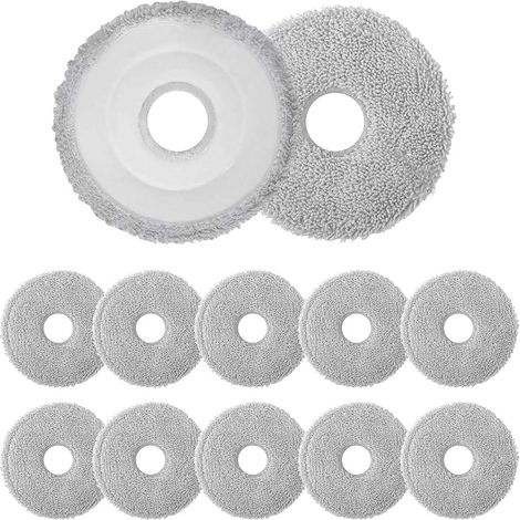 12 Pièces Chiffon de Nettoyage Rechange Serpillières, Lingettes pour Robot Aspirateur Dreame X50 / X40 / L20 Ultra Complete, X30 / L40 / L50 /L10 /L10s Pro Ultra, serpillère en Microfibre (1/5)