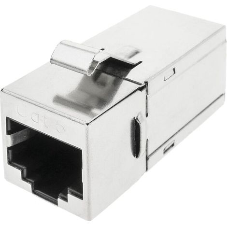 Connecteur clé de voûte RJ45 femelle à RJ45 femelle Cat.6 FTP compact métallique (1/5)