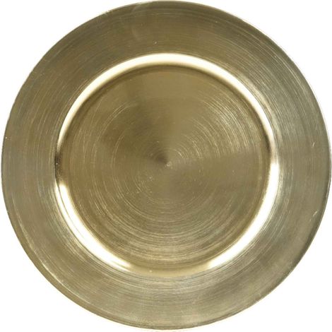 PIATTO DECORATIVO PLASTICA 33cm Rosso (1/2)
