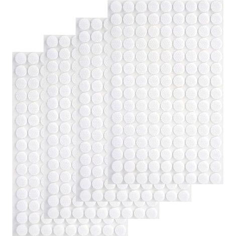 540 Pièces Scratch Autocollant Rond, 10mm Scratch Autocollant Double Face, Pastille Scracht Adhesif, Autocollantes Hook & Loop Pastille Adhesive pour Ménage, Bricolage Et l'artisanat(Blanc) (1/5)