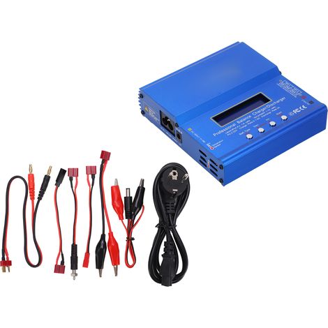 Chargeur Lipo IMAX B6AC 80W avec écran LCD, équilibré pour Lilon, LiFe, LiPo, NiMH, NiCd, PB, déchargeur, prise UE 100-240V (1/5)
