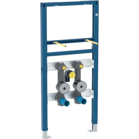 Geberit Duofix Elemento per lavabo, 112 cm, rubinetteria a colonna, con due tratti di contatore dell'acqua, valvola d'intercettazione ad incasso e raccordo a T, 111.473.00.1