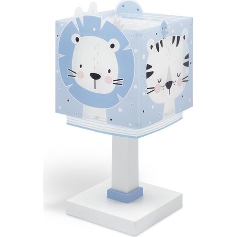Lampe de chevet ou de table enfant Baby Jungle Bleu Animaux de la jungle, 63111NT, G4 - LED 4 W - Ampoule incluse (1/5)