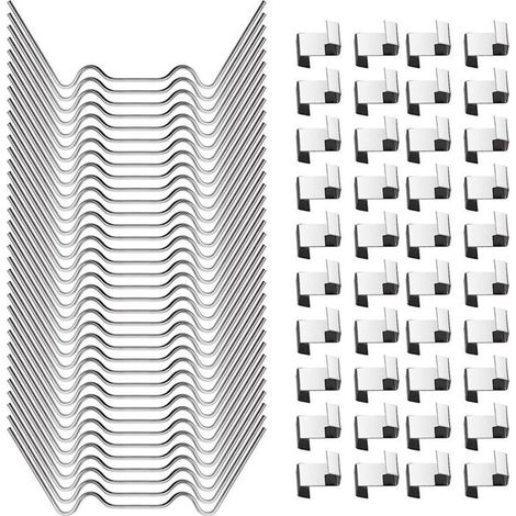 200 clips para invernadero, clips para invernaderos, clips de acero inoxidable extra resistentes para invernadero (100 clips de alambre) (1/4)
