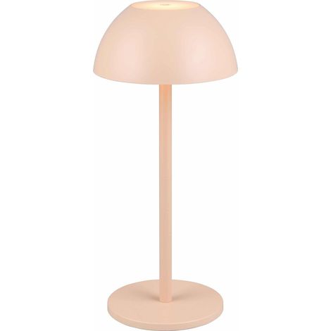 Akku LED Tischleuchte RICARDO kabellos für Innen & Außen, Beige - 30cm klein (1/5)