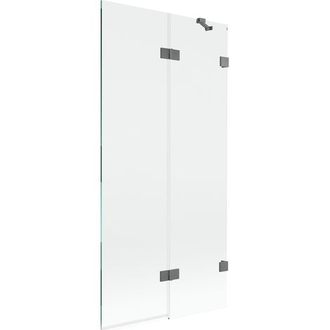 Mexen Lunar paratia doccia a 2 ante, destra 90 x 150 cm, trasparente, canna di fucile - 897-090-100-95-00-P (1/5)