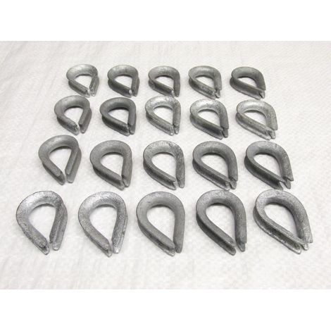 X20 10MM Galvanised Thimbles To BS464 - Lifting Heavy Duty Galv 3/8 Inch (1/2)