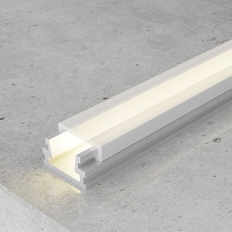 Profilé aluminium fin 2 mètres Aluminium - Ledme - LM3735 (1/2)