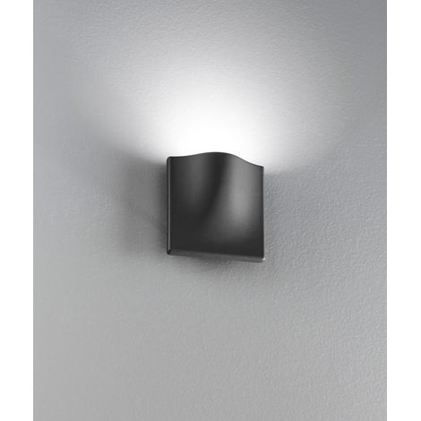 COLLINA Applique LED 7W 420LM 3000K alluminio colore grafite diffusore vetro satinato 12cm (1/2)