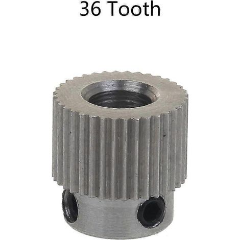 Roue dentée d'entraînement d'extrudeuse MK7 MK8 en acier inoxydable, poulie à 36 dents pour imprimante 3D (alésage de 5 mm/0,2 pouce) (1/5)