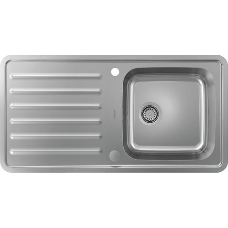 Évier encastré 400 avec plan de drainage S4113-F400 (1/3)