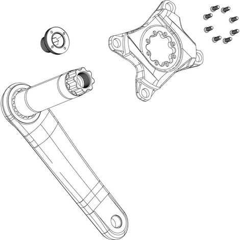 Perno sram fc-x0pa-d1 2 piezas compatible X0 D1