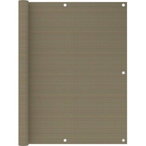vidaXL Écran de balcon Taupe 120x600 cm PEHD