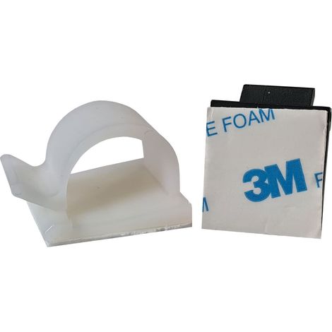 Lot de 20 supports de câbles, 16 mm, blancs, autocollants, clips de gestion des câbles, gestion des câbles, câble de charge USB, serre-câbles, câble d'alimentation, câble audio pour voiture (1/5)
