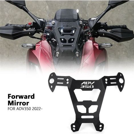 Motorrad-Seitenspiegeladapter, feste Rückspiegelhalterung, Frontmontage, passend für ADV350 Modelle 2022, 2023 und 2024.