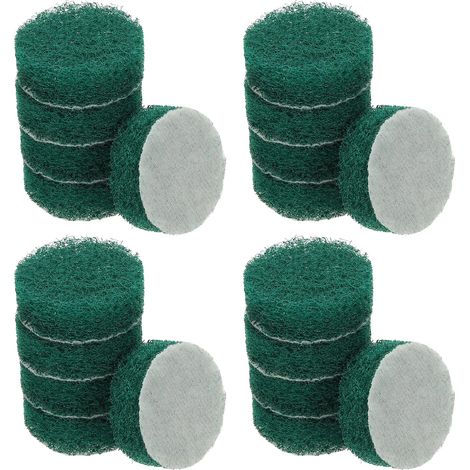 Lot de 20 tampons à récurer grain 180 – Convient pour nettoyage de la maison, de la cuisine, fixation de perceuse – Remplacement de la brosse à récurer – 5,1 cm et vert (1/5)