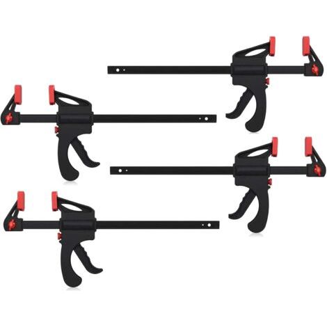4 Pièces 6 Pouces Barre de Serrage Sergent Monomanuels pour Charpentier, Kit d'outils de menuiserie en Bois (1/5)