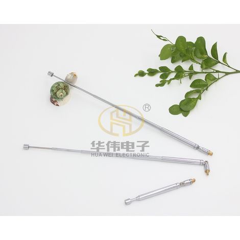6048-6-section telescopic antenna, 85mm folding, 233mm unfolding, rotating telescopic antenna connector, 6mm diameter (new). (1/3)