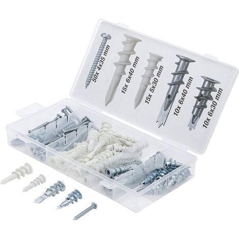 BGS Diy 88200 Assortimento di tasselli per cartongesso 100 pezzi (1/2)
