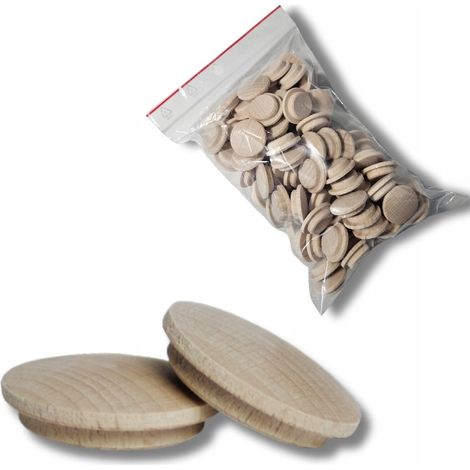 Bouchons en bois - Hêtre - Ø 15 mm - Lot de 10 - Idéal pour meubles et escaliers - Esthétique et durable