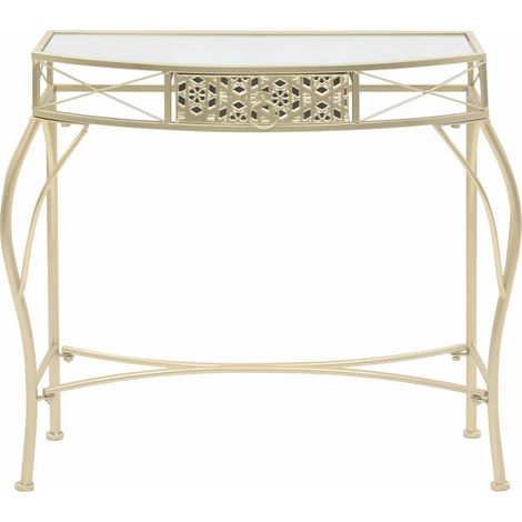 Maison Exclusive - Tavolino Laterale in Stile Francese in Metallo 82x39x76 cm Oro (1/5)