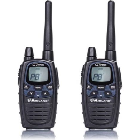 Midland G7 Pro Walkie Talkie Funksprechgerät 69 Kanäle 446.00625 - 446.09375 MHz Schwarz (1/3)