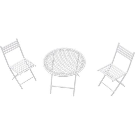 Ensemble table et chaise miniatures en fer blanc, assorties à la décoration intérieure (1 pièce). (1/5)